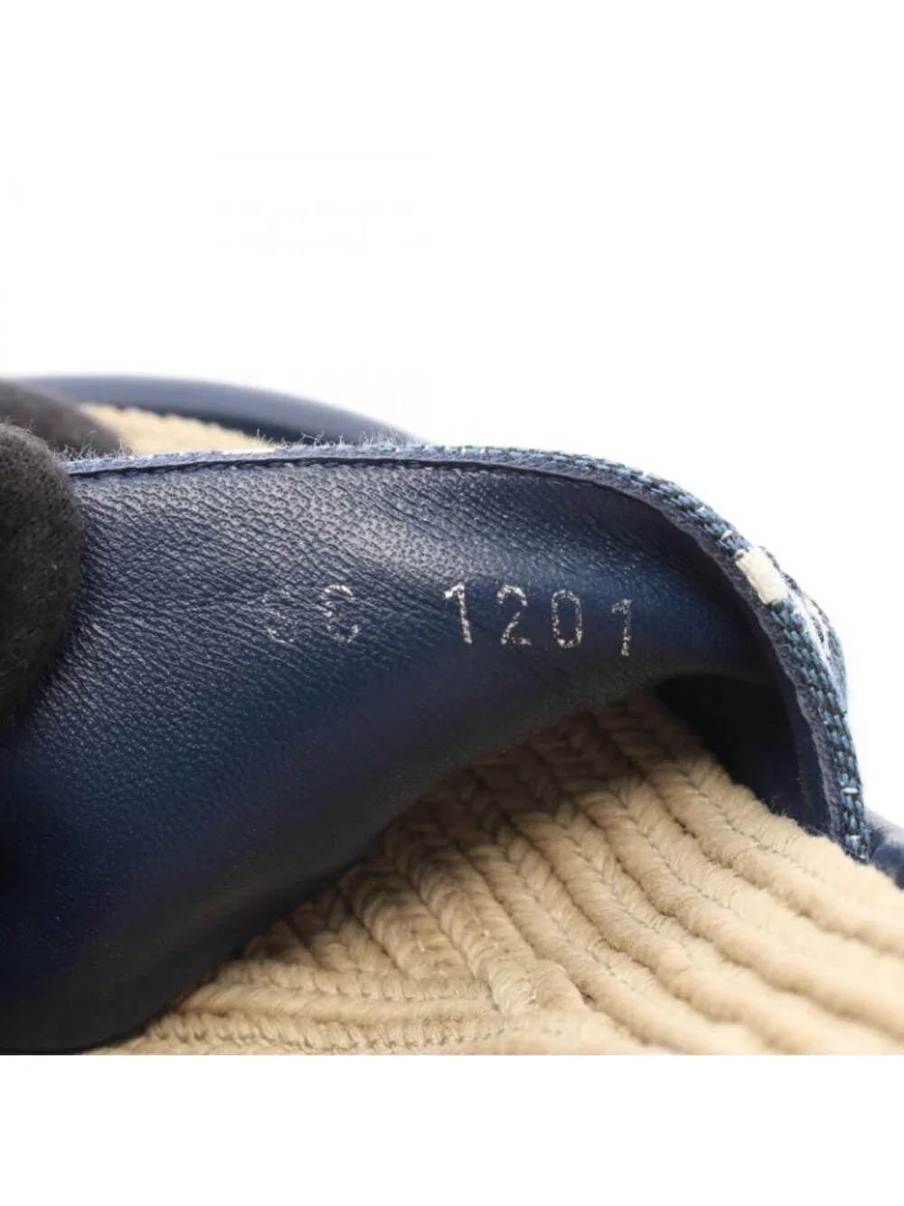 Louis Vuitton Sandals Maia Line Monogram Denim Wedge Sole